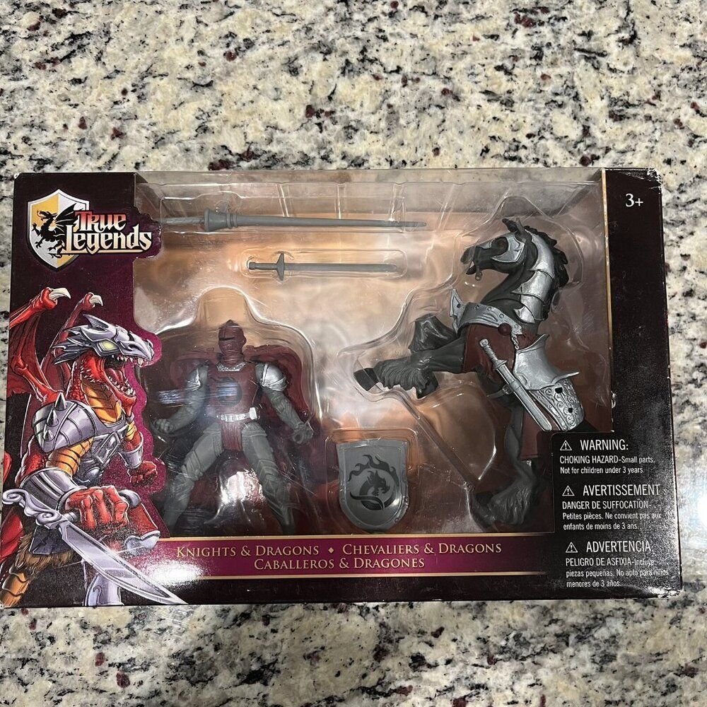 VTG Toys R Us True Legends Knights Of Excalibur Play Set Action Figure New Red